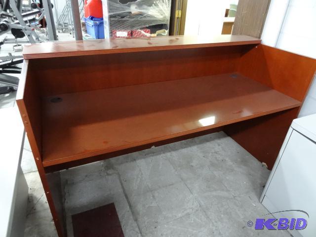 lot 123 image: receptionist station. Laminate 72x34x43...