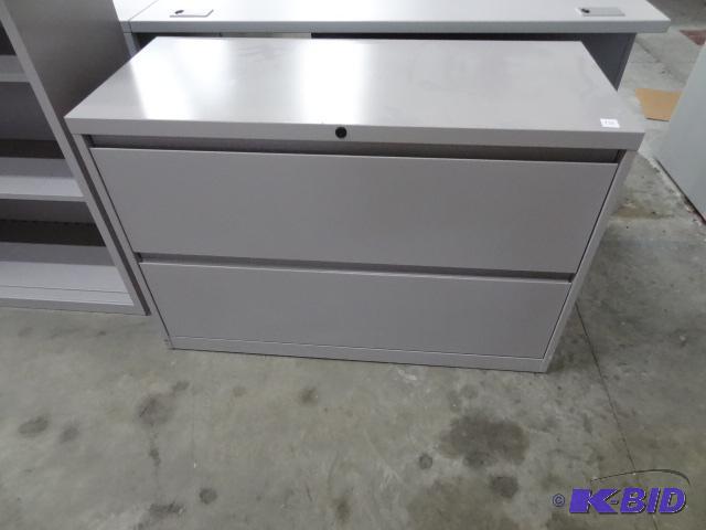 lot 131 image: 42" metal 2 drawer lateral file...