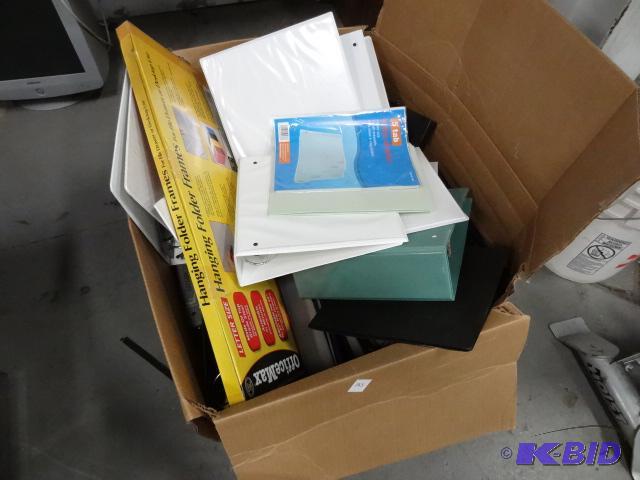 lot 143 image: Box of 3 ring binders...