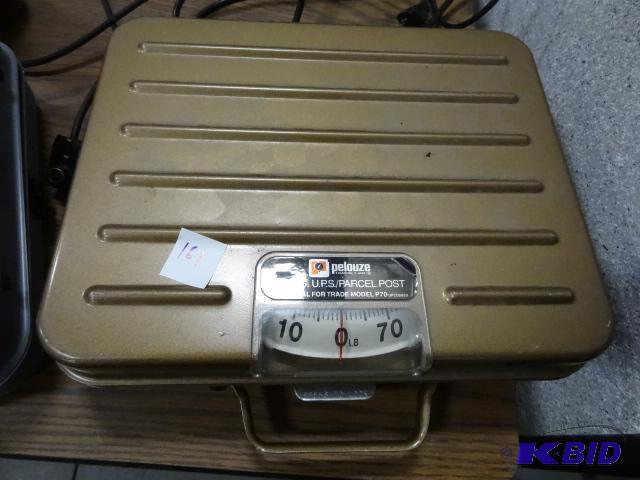 lot 161 image: pelouze 70 lbs. postage scale...