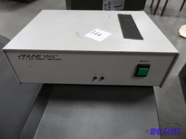 lot 166 image: Inline 3552 2 in 1 out RGBHV switcher...