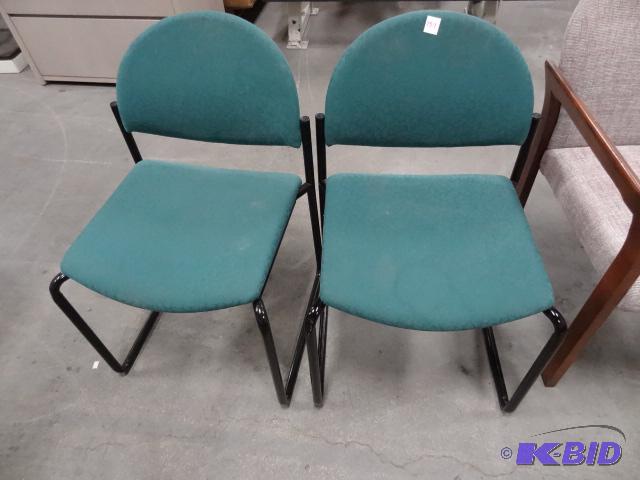 lot 189 image: 2 metal framed chairs...
