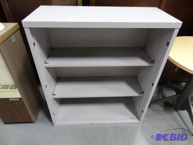 lot 209 image: metal book shelf 36x20x29...