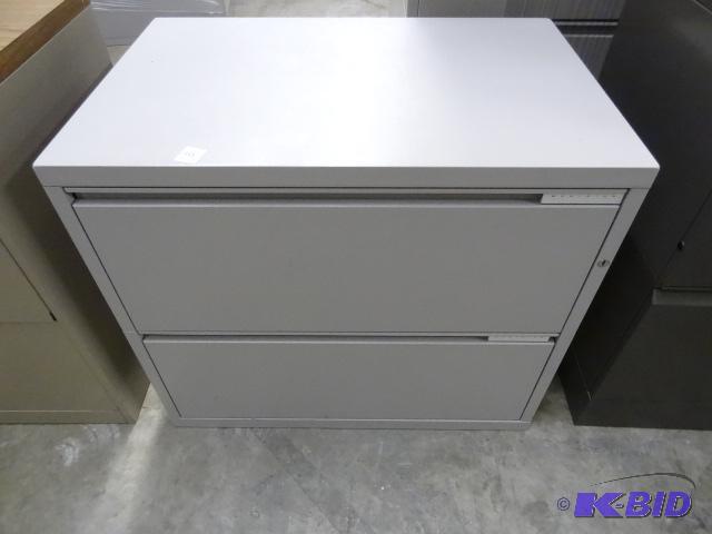 lot 213 image: 30" metal 2 drawer lateral file...