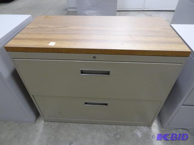 lot 214 image: 36" metal 2 drawer lateral file...