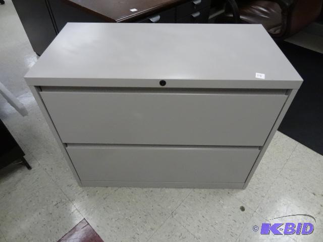 lot 34 image: 36" metal 2 drawer lateral file...