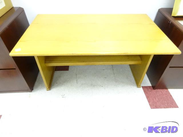 lot 53 image: Wood table. 48 x 29 x 27...
