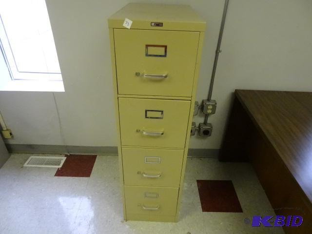 lot 73 image: 15" metal 4 drawer file cabinet...