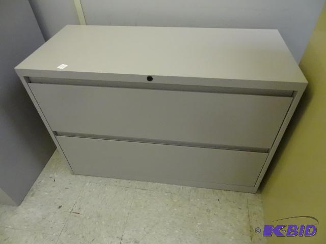 lot 77 image: 42" metal 2 drawer lateral file...