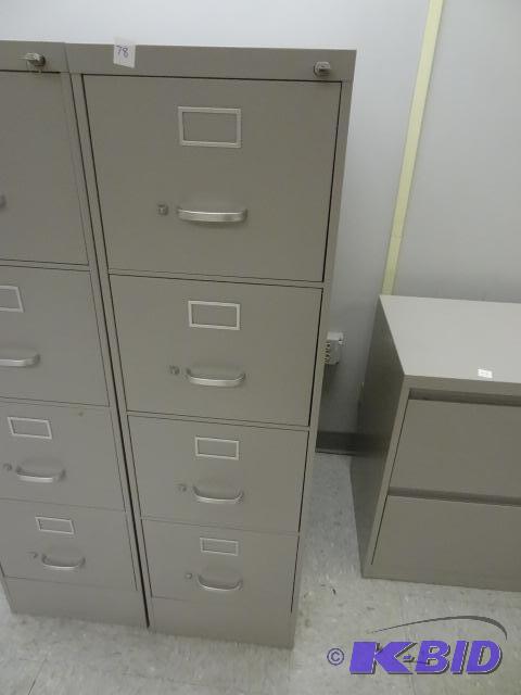 lot 78 image: 15" metal 4 drawer file cabinet...