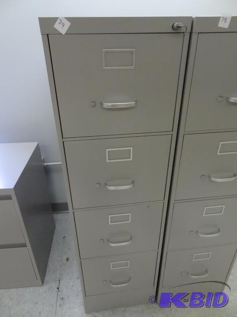 lot 79 image: 15" metal 4 drawer file cabinet...
