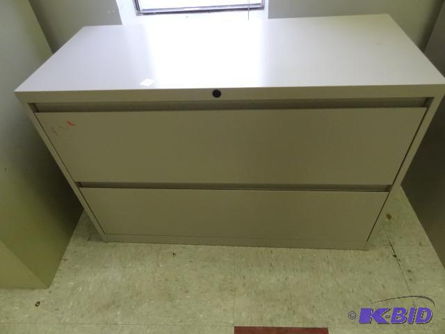 lot 80 image: 42" metal 2 drawer lateral file...