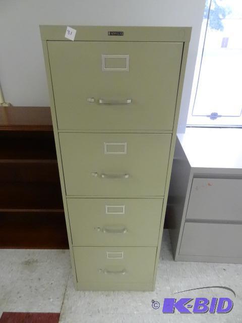 lot 81 image: 18" metal 4 drawer file cabinet...