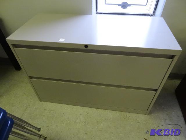 lot 87 image: 42" metal 2 drawer lateral file...