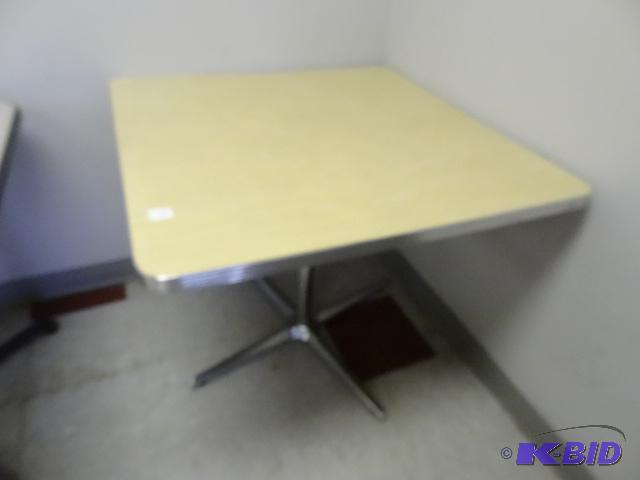 lot 93 image: 36x36 metal framed table...