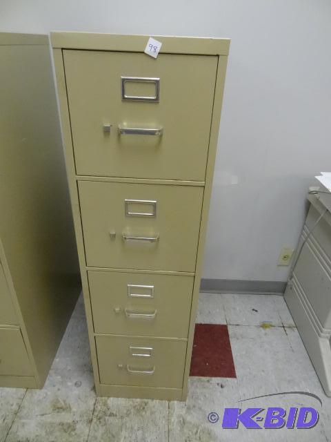 lot 98 image: 15" metal 4 drawer file cabinet...