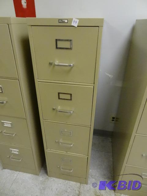 lot 99 image: 15" metal 4 drawer file cabinet...