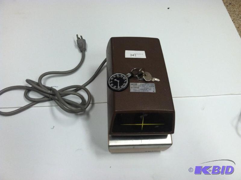 lot 302 image: Amano Time Clock (Date and Time Recorder) wit...