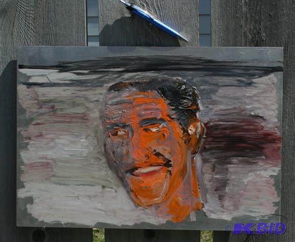 lot 3098 image: Original Acrylic on board Signed by artist. O...