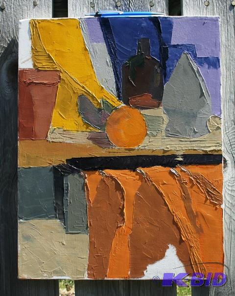 lot 3102 image: Original oil on canvas. Still life. Signed by...