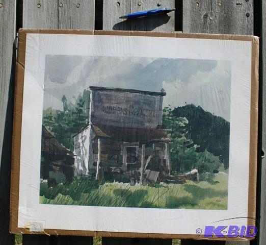 lot 3123 image: Watercolor print...