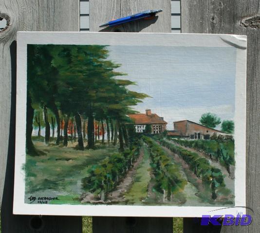 lot 3125 image: Original Acrylic South of France. Signed by a...