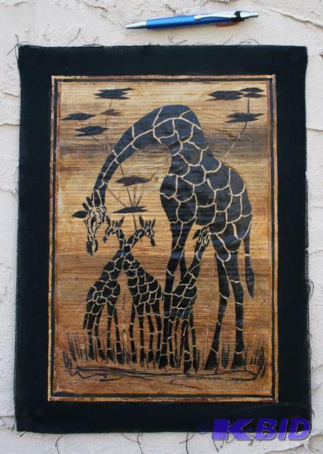 lot 3129 image: Original African collage art. Unknown artist....