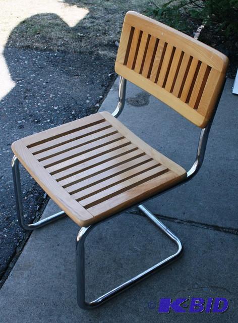 lot 3170 image: Wood and metal chair....