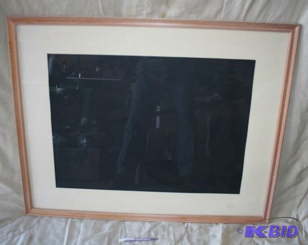 lot 3305 image: Customized Frame with glass and mat in good c...