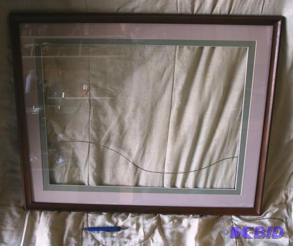 lot 3309 image: Customized Frame with glass and mat in good c...
