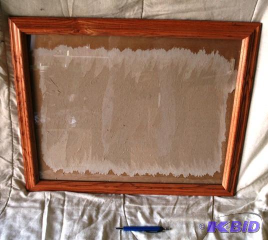 lot 3331 image: Customized Frame with glass and mat in good c...