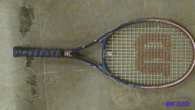 lot 340 image: Wilson titanium tennis racquet...