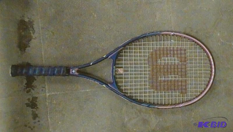 lot 341 image: Wilson titanium tennis racquet...