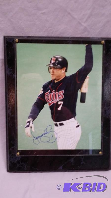 Minnesota Twins Dennind Hocking wood plaque M...