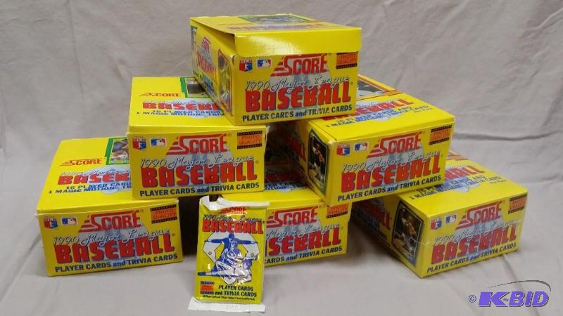 6 Boxes of 36 packs per box Score 1990 Baseba...
