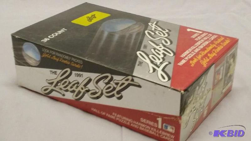 Factory sealed box of 1991 Leaf set series 1 ...