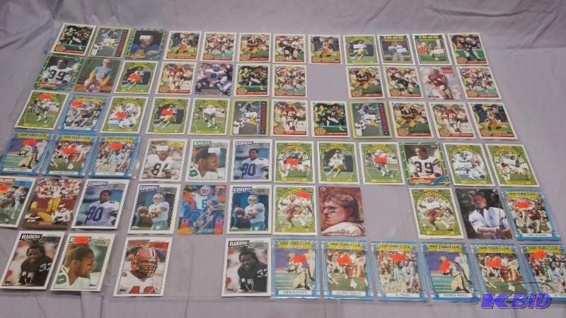 8 sheets from a 3 ring binder of Football sta...