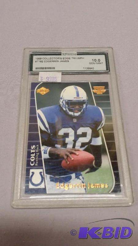 Graded 10.0 Gem Mint Edgerrin James Football ...