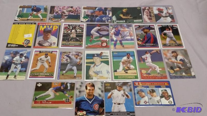 23 cards of Baseball stars most in protectors...