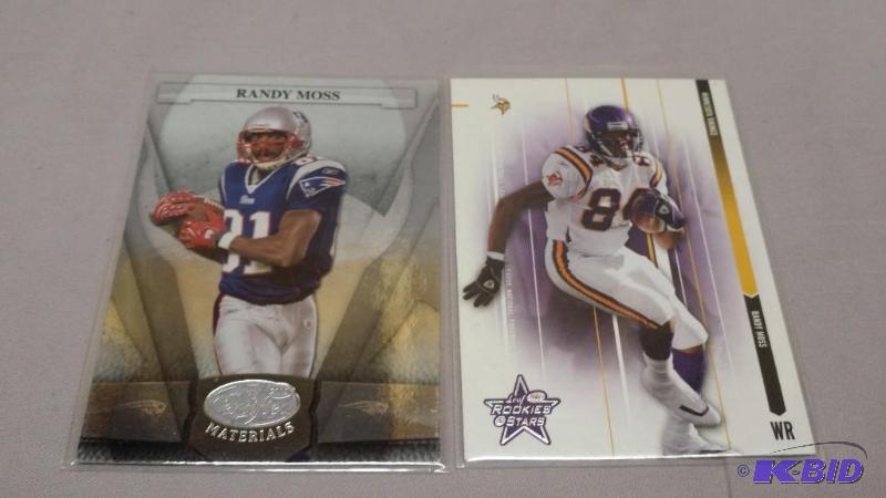 2 Randy Moss Football cards includes his rook...