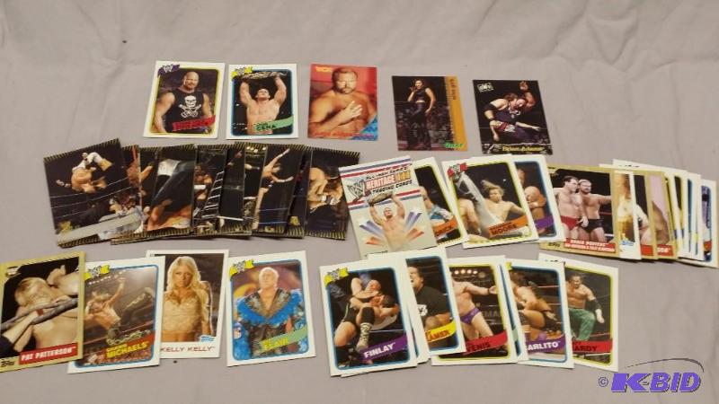 Wrestling cards including Steve Austin...