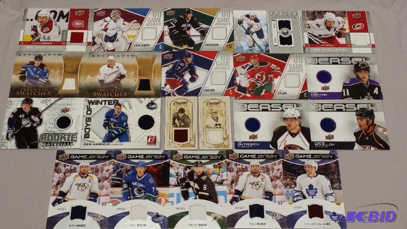 21 NHL Hockey Jersey cards...