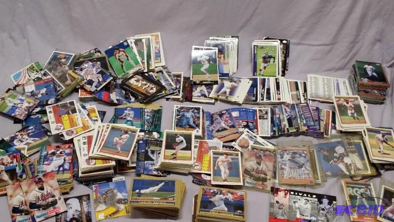 Over 1,000 cards mostly baseball some Footbal...