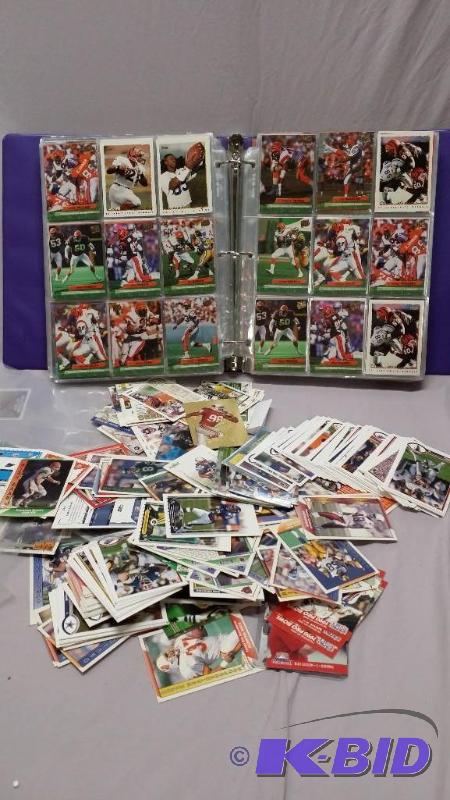 3 Ring binder full of Football cards approx&n...