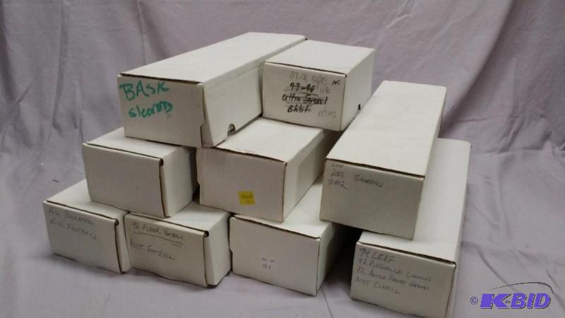 8 12 Boxes of a mixture of cards, includes 3...