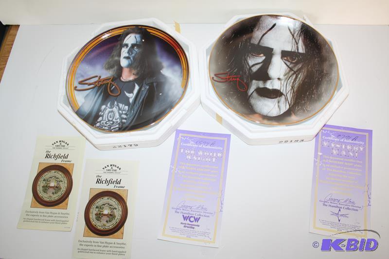 lot 47 image: Limited edition WCW plates with certificates ...