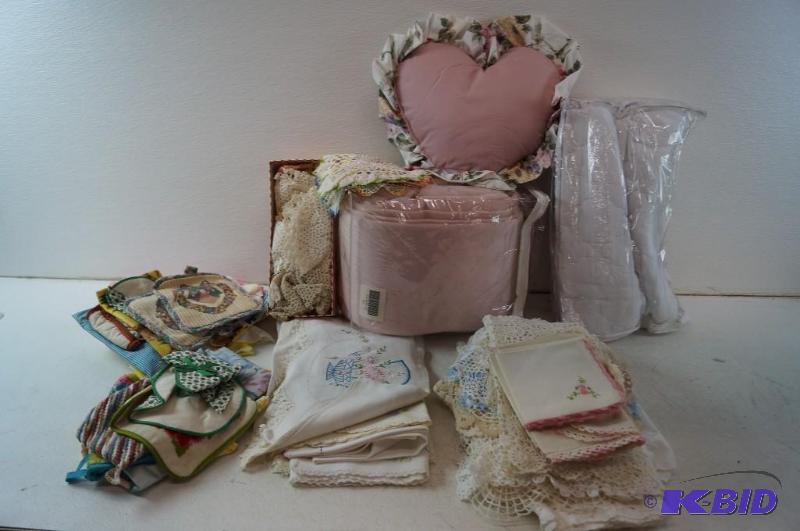 Doilies, towels and blankets