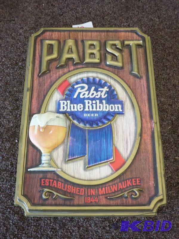 Pabst Blue Ribbon 3-D Sign, Measures 11&quot...