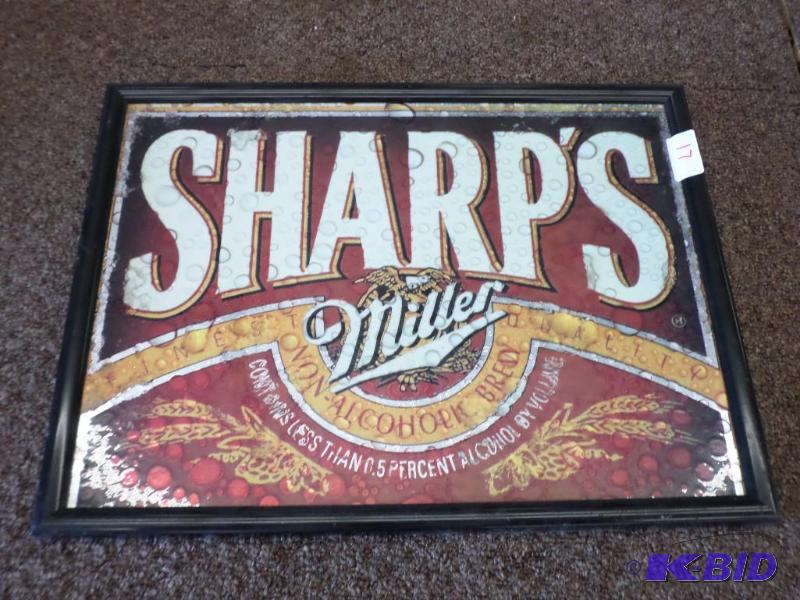 Miller Sharps Non-Alchoholic Beer Sign, Measu...