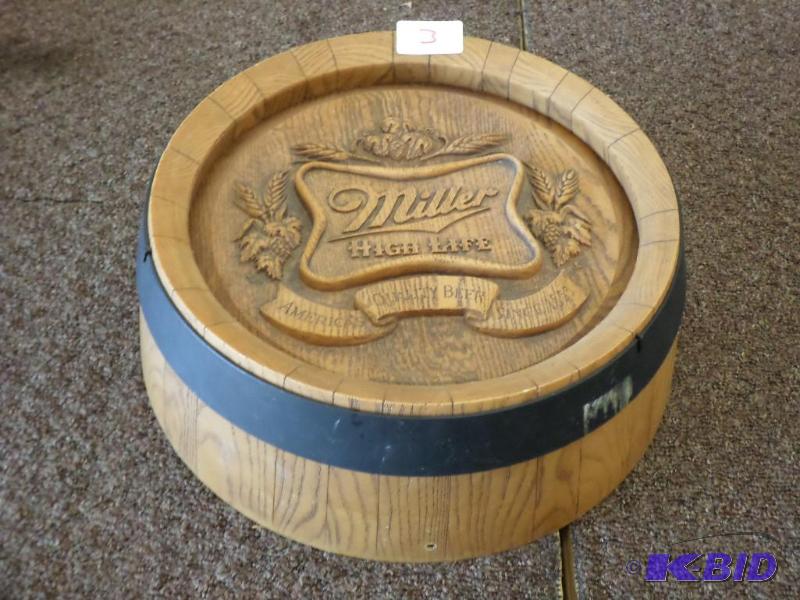 Miller High Life Plastic Barrel Top, Measures...
